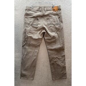 Jordan Craig Jeans Mens 36x32 Gray Denim Relaxed Embroidered Preppy Workwear